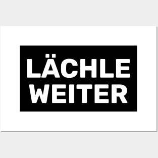 Lächle Weiter (Keep Smiling) - Positive German Words (Deutsch) - Simple Bold Text-based Posters and Art